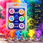 قرص دود رنگی نارگستر بسته ۶ عددی با زمان سوزش ۱۵ ثانیه - تصویر 2