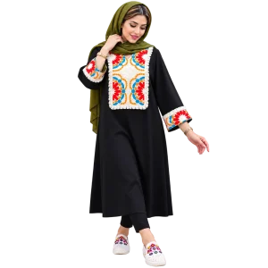 مانتو با خرجکار ریش دار سایز 36 تا 46